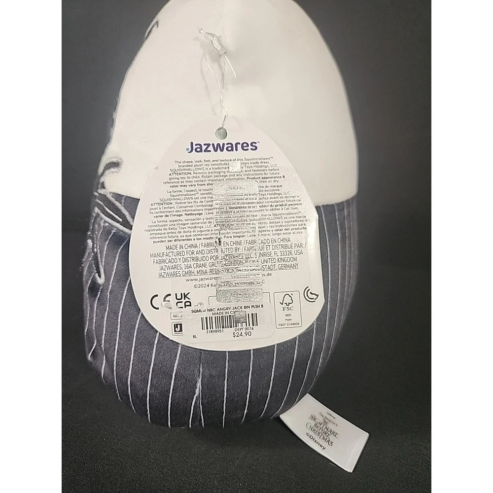 Squishmallows Jack Skellington‎ The Nightmare Before Christmas Plush Toy New NWT